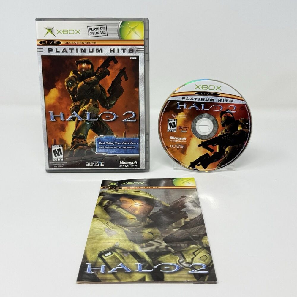 Halo 2 Microsoft Xbox Original Platinum Hits Complete CIB Tested